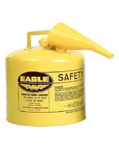 5 Gal. Yellow Diesel Safety Can, W/ FUNNEL, TYPE 1 - UI-FS-FSY