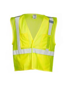 Hi-Vis 4 Pocket Hook and Loop Mesh Vest Class 2,  Size 2X - 1083-2X