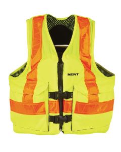 Hi-Vis Mesh Deluxe Life Vest Class 2, opening in back for "D" ring- 2XL 150800-410-060-15	