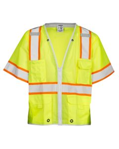 Hi-Vis Premium Brilliant Series Heavy Duty Class 3 Lime Vest- - 1550-2X