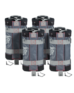 E-Z UP Weight Bag, Gray with Black Accents, Holds up to 45 lbs sand, 4 Pack - WB3GYBK4