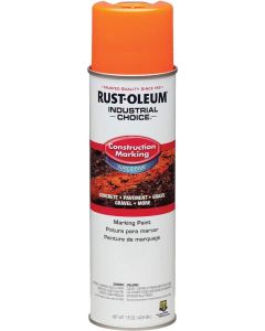 Rust-Oleum 264697 Industrial Choice M1400 System Water-Based Construction Marking Paint, 17 oz, Fluorescent Orange, sold by the can
