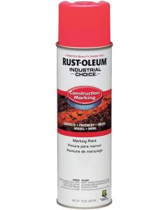 Rust-Oleum Industrial Choice M1400 System Water-Based Construction Marking Paint, 17 oz, Fluorescent Pink, sold by the can