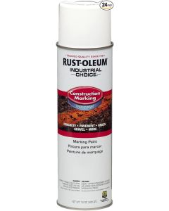 Rust-Oleum M1400 Construction Marking White GLOSS 17 OZ. SPRAY sold by the can 2646923