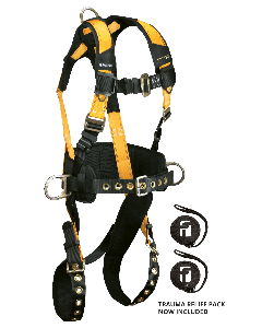 Journeyman FLEX Steel Harness with 3 D-rings, Back and Side; Tongue Buckle legs - 70353X