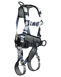 FlowTech LTE Construction Belted Harness, Aluminum back and side d-rings - 7088B2X	