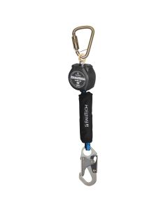 6' DuraTech Mini SRD Single-Leg Steel Carabiner and Steel Snap Hook -approved for 5' below Back D ring- 	72706SB1