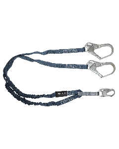 Falltech 6' Internal Energy Absorbing Lanyard, Double-leg with Steel C - Connectors - 8259Y3