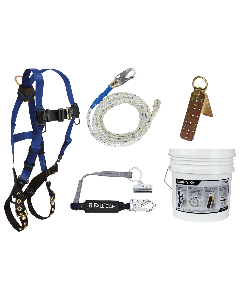 FALLTECH, ROOFERS KIT #8595A, INCLUDES: HARNESS W/1 DRING TB LEGS, TRA - Fall Protection Kits:8595A