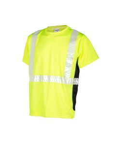 Kishigo Short Sleeve Premium Black Series T-Shirt CLASS 2 Lime, Large - 9114-L