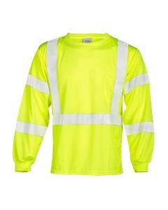 Kishigo Long Sleeve Class 3  Lime, T-Shirt -XL - 9145-XL