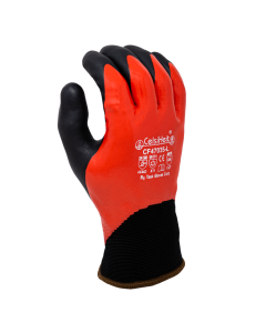 Task Gloves CelsiHeat Double Dipped Foam Nitrile Palm. Over Fully Dipped Nitrile. ANSI Cut Level A4. Double Layered Inner Liner -sold by the dozen CF47035-2X