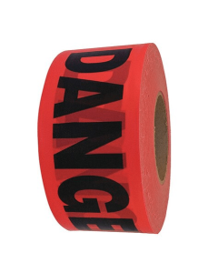 Black/Red Danger Tape, 3" X 1000' ROLL, sold by the roll - BT5057