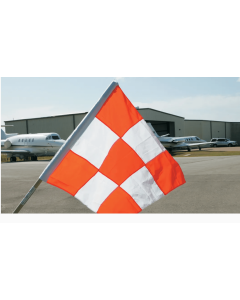 Airport Flag 36" x 36"  orange white checker pattern - FSG306