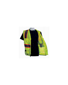 FrogWear® HV - High-Visibility Mesh Polyester Surveyors Safety Vest. Class 2 - Hi-Visibility Wear - GLO-079-2X