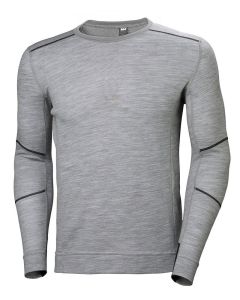 Helly Hansen Lifa Merino Grey Crewneck - 75106-930-L