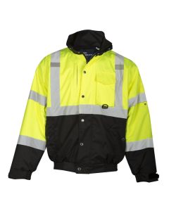 Kishigo Hi-Vis Ripstop Bomber Jacket Class 3 Lime  - 2X - JS130-2X