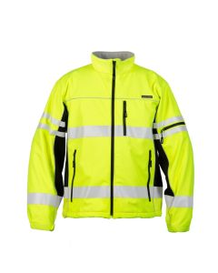 Kishigo Hi-Vis Premium Black Series Soft Shell Jacket Class 3 Lime - Large - JS137-L