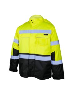 Kishigo Hi-Vis Premium Black Series Parka Class 3 Lime- 4XL - JS140-4XL