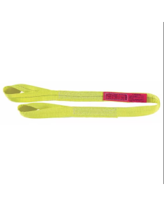 LiftAll Web Sling, Type 4, 4 ft L, 2 in W, Polyester, Yellow - EE2802DTX4