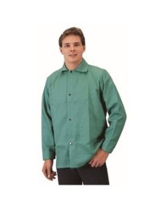 Radnor® MEDIUM Green Cotton Flame Resistant Jacket w/Snap Front Closure - RAD64054961