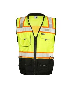 Hi-Vis Premium Black Series Hi-Vis Surveyors Vest Class 2 Lime - S5002-2X