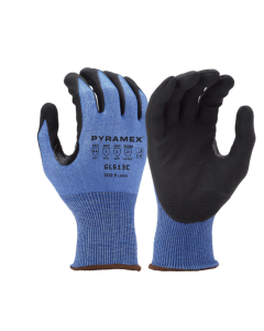 Pyramex Safety GL613C Blue Touchscreen A4 Cut Micro-Foam Nitrile Dipped Gloves, 1 Dozen-Large