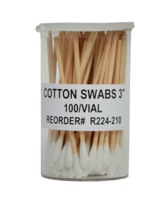 3" Cotton Swabs, 100/vial - 224-210	