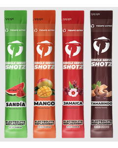 Tiempo Extra Single Serve Shotz Drink Mix Sticks, Latin-Inspired Flavored Beverage Powder, Box of 400