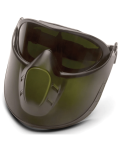 Capstone Green Tinted Face Shield with IR3 H2X Anti-Fog Lens Goggle - GG504TSHIELDIR3