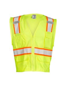 Kishigo 1195 Ultra-Cool Mesh 6-Pocket Safety Vest - Yellow/Lime