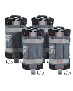E-Z UP Weight Bag, Gray with Black Accents, Holds up to 45 lbs sand, 4 Pack - WB3GYBK4