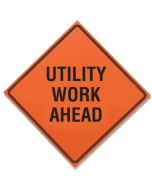 utility work ahead sign