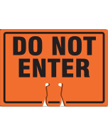 Accuform FBC768 Plastic Traffic Cone Top Warning Sign,"DO NOT Enter", 10" Length x 14" Width x 0.060" Thickness