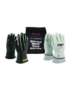 size 9 black rubber gloves