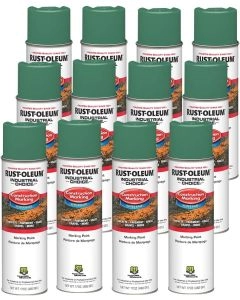 Rust-Oleum Inverted Marking Paint M1400, 17 oz.  Safety Green. CASE OF 12 