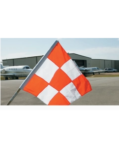 Airport Flag 36" x 36"  orange white checker pattern - FSG306