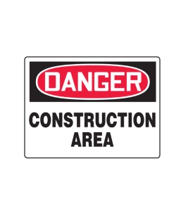 10" X 14" DANGER construction area